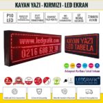 Kayan Yazı 16x128 Çift Yönlü Kırmızı Led Tabela
