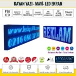 Kayan Yazı 48x320 Mavi Led Tabela