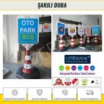 Ledli Şarjlı OTO Park Duba 40X35 CM