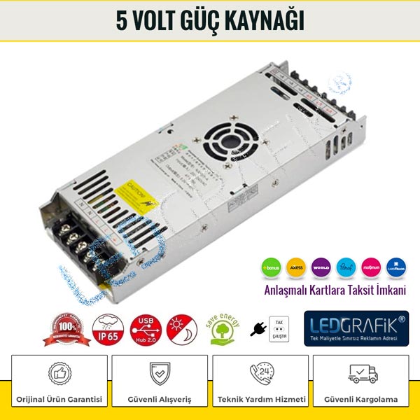 5V 60A Güç Kaynağı - Power Supply