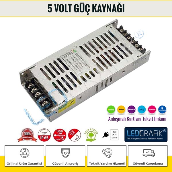5V 40A Güç Kaynağı - Power Supply