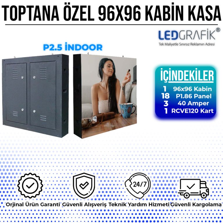 P2.5 RGB İÇ MEKAN LED EKRAN 96 CM X 96 CM