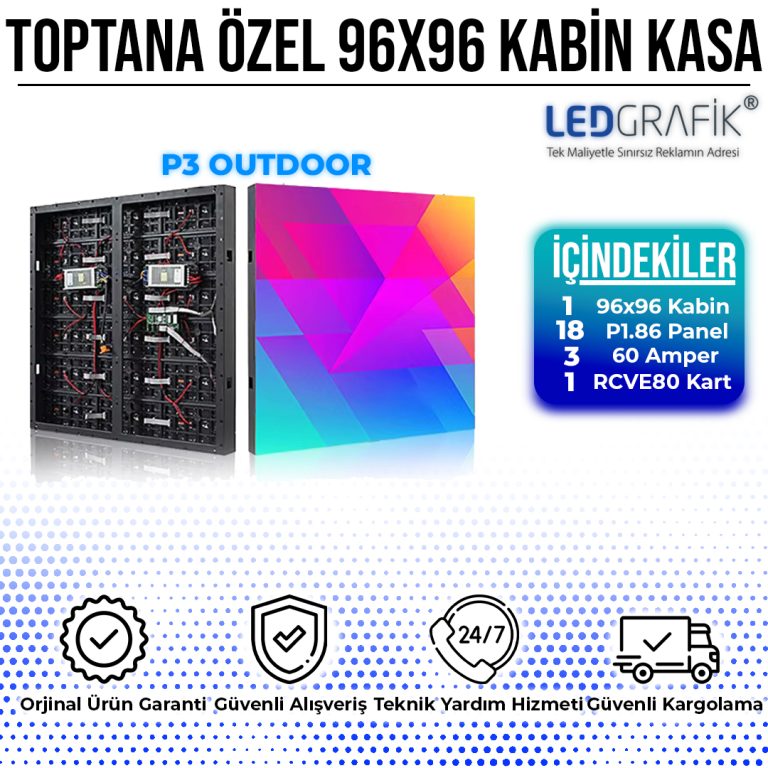 P3 RGB LED EKRAN DIŞ MEKAN 96 CM X 96 CM
