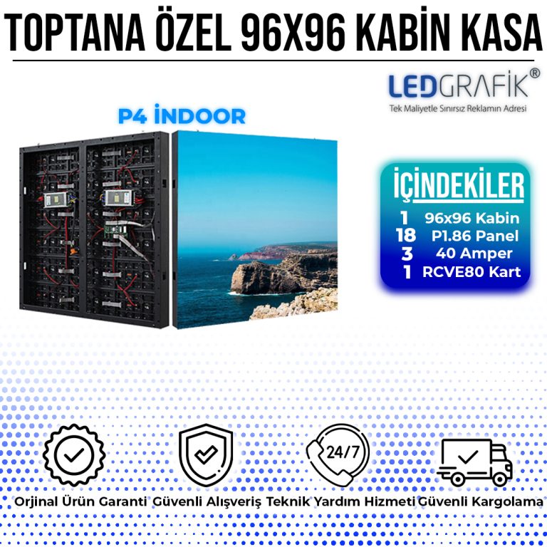 P4 RGB LED EKRAN İÇ MEKAN 96 CM X 96 CM
