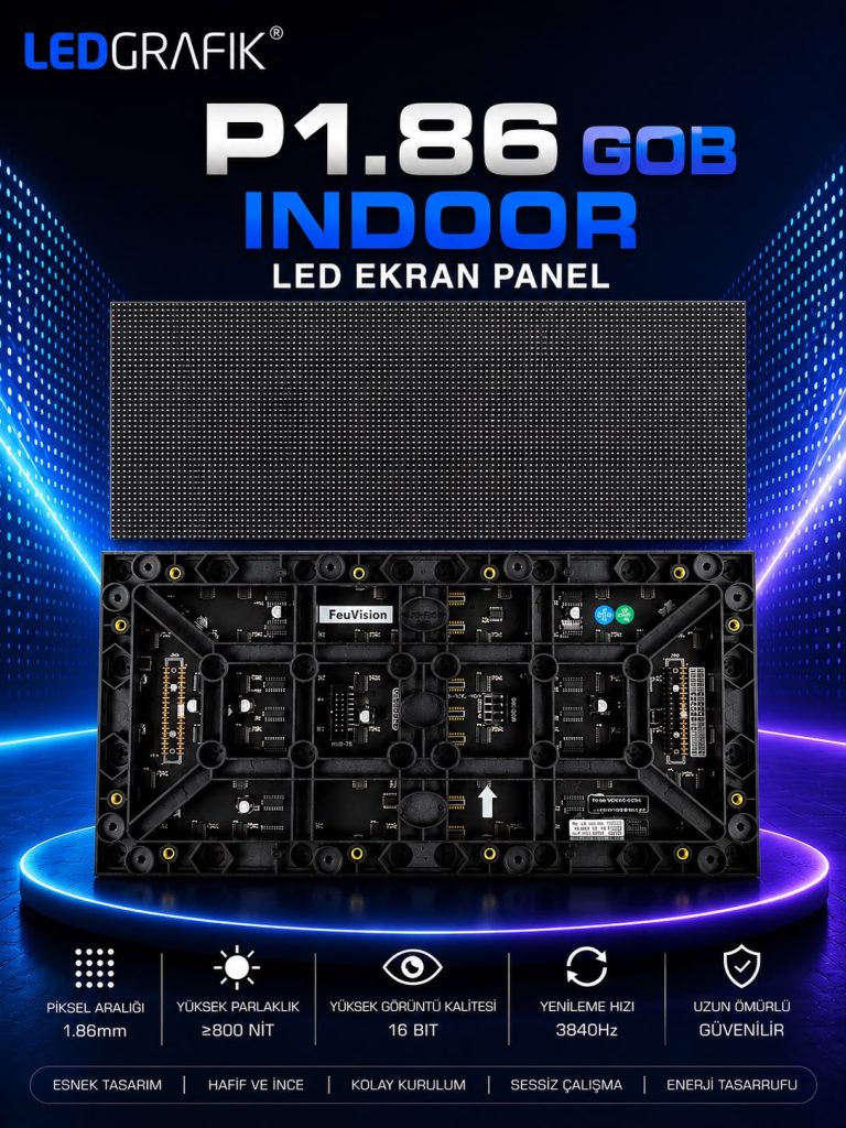 P1.86 GOB RGB İNDOOR LED EKRAN PANEL